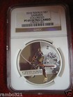 2010 Tuvalu Samurai Great Warriors Pr Pf 69 Ngc  999 1 Oz Silver Coin Low toppop
