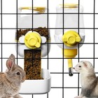 Automatic Rabbit Feeder And Waterer Set Gravity Pet Food Water Dispenser Bunny P