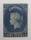 Ceylon Qv Classic 1857 1d Blue  sg2  - Superb Mint   Gum  Small Thin -   1200