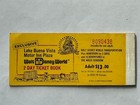 1975 Disney World Adult 16 Ride 2 Day Ticket Book With 6 Attached Tickets - 2045