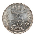 1 Franc 1915 - 1334 Ah Tunisia Muhammadv  Silver   Km 238 Vz st