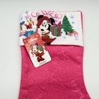 Disney Minnie Mouse Pink Felt Christmas Hanging Stocking Holiday Girl