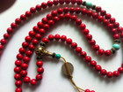 8mm 108 Beads China Tibet Red Stone Buddhist Prayer Bead Mala Necklace Bracelet