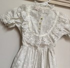 Vintage Lara Jan Toddler Girl Dress 4t White W  Lace Short Sleeve Party