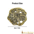 Viking Brass Brooch Medieval Renaissance Reenactments Costume Accessory Set Of 2