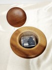 Vintage Myrtle Wood Music Box Bowl  america - My Country Tis Of Thee 