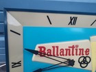 Vintage Working 1950 s Ballantine Beer Lighted Bar Advertising Wall Clock Sign