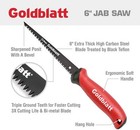 Goldblatt Drywall Saw - 6-inch Jab Saw  Keyhole With Soft Grip Red 