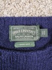 Vintage Polo Country Ralph Lauren American Flag Knit Sweater Size Medium
