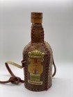 Vintage Handmade  Leather Covered Glass Bottle Canteen