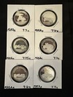 Vintage Franklin Mint Sterling Silver 6 Coin Collection Of Antique Car Coins