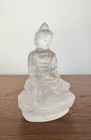 Antique Old Chinese Carved Rock Crystal Carving Buddha Statue 3 3 8 