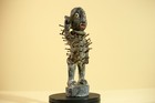 Africa Tribal Figure Carved Wood Sculpture Ritual Art Standing Collectible-g5866