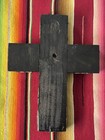Vintage Signed Estela Ogazon Milagros Wood Cross Mexican Folk Art