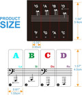 Piano Keyboard Stickers For 88 61 54 49 37 Key  Bold Large Letter Multicolor 
