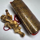 Antique Japanese 5 Tier Inro Hand Carved Figure Netsuke Maki-e Lacquer