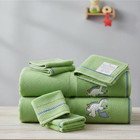 6pc Dinosaur Bath Towel Set 100  Cotton Kids Boys Girls Hand Towels Washcloths