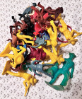 1950-60 s Over 200 Plastic Cowboys Horses Indians Soldiers Spacemen Saddles 5lb 