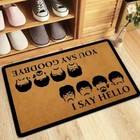 The Beatles Doormat Hello goodbye Witty Song Lyric Floor Mat  31 5 x19 5  