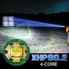 1200000lms Super Bright Xhp90 2 Led Flashlight Rechargeable Powerful Torch Lamp