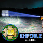 1200000lms Super Bright Xhp90 2 Led Flashlight Rechargeable Tactical Zoom Torch 