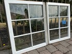 2 - 32 X 25 Vintage Window Top Sashes Old 6 Pane Frame  1976 Arts   Craft