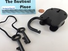 Iron Lock And Keys   Old Vintage Antique 1800s Style   Police Jailer   Black