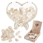  Wedding Guest Book Alternative Rustic Wood Wedding Reception With 93pcs Heart