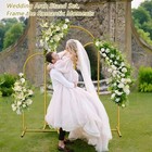 3pcs Gold Metal Wedding Arch Backdrop Stand Set Balloon Frame Event Decor Kit