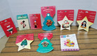 Vtg Hallmark Christmas Holiday Pins Lapel Pins Bear Pooh Penguin Unused 9 Pc Lot