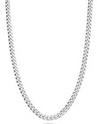 Sterling Silver Cuban Link Chain Necklace For Men   Women  3 5mm  Italian Design