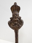 South East Asia Indonesia Iron Bell W  Garuda Shape Handle 19-20th Century