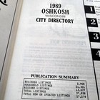 1989 Oshkosh Wisconsin City Directory Book Advertisements Wright s Polk See Pic