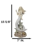 Large 15 h Vintage Sea Queen Ariel Mermaid Holding Starfish By Coral Reef Statue