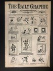 Complete 1874 Daily Graphic Illustrated Large Newspaper Advertising 5 11 Vg ex