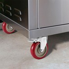 4 Pack Heavy Duty 5 Inch Caster Polyurethane Wheels With Brake Swivel Top Plate