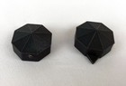 2 Vintage Daka-ware Style Octagon Pinwheel Guitar Pointer Knobs Black Or White