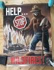Rare Large Poster Smokey Bear    help Stop Wildfires    Rudy Wendelin  last One 