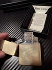 Zippo Brass Lighter With Butane Light Insert  double Torch 