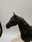 Vintage Cast Iron Arabian Horse Heavy Black Doorstop Equestrian Hubley Style