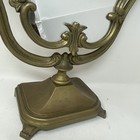 Vintage Solid Brass Base Tilting Vanity Dresser Tabletop Mirror