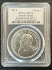 2024 Pcgs Ultra Ms70 - South Africa - 1 Oz Silver Krugerrand 1 Rand Coin Graded