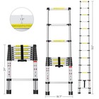Gccsj Telescoping Ladders 8 5ft Multi-purpose Folding Aluminum Alloy Extension