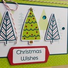 Stampin Up   Christmas Wishes   Card Kit- Makes 4- Many Christmas Trees 