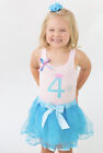 Kids Blue Sparkle Dance Tutu Tulle Skirt Princess Dress Up Toddler Girls Ballet