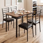 Kitchen Table Set Table With 4 Upholstered Chairs For Dining Room Breakfast Nook