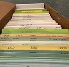 Argentina  Peru   Colombia Stamp Collection On Hundreds Of Dealer Cards Zayix