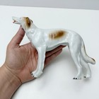Vintage Porcelain Borzoi Russian Wolfhound Silken Windhound Dog Figurine As Is