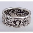 Men Ring Antique Coin Morgan Ring United States Of America Half Dollar 1945 Sz 9