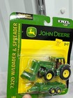 John Deere 7320 Tractor W  Loader   Manure Spreader Set 1 64 New Ertl Die-cast